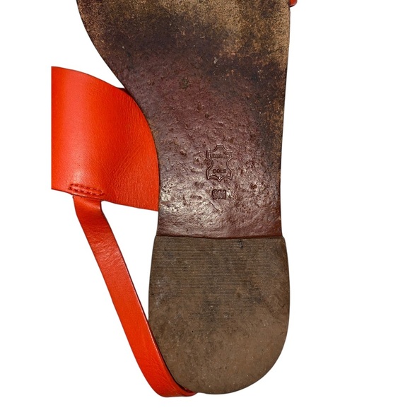 Tory Burch Orange Sandals Stylish Summer Footwear size 9 - Picture 7 of 8